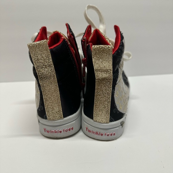 Sketchers twinkle toes light up shoes size 2.5 in gold and black - Picture 4 of 9